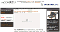 Desktop Screenshot of adkmicrophones.com