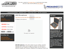 Tablet Screenshot of adkmicrophones.com